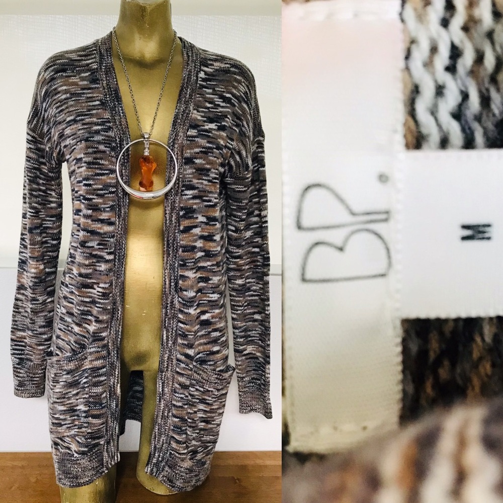 BP BRASS PLUM Slouchy SPACEKNIT Cardigan SWEATER M